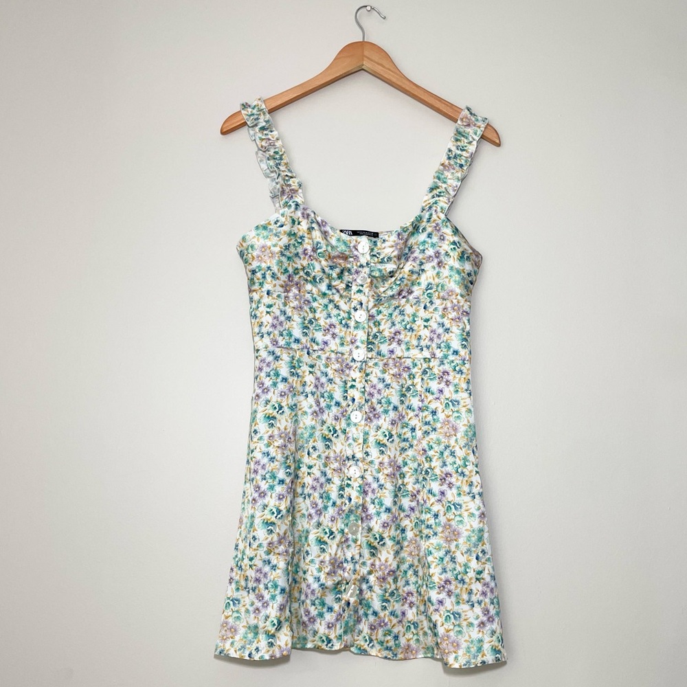 Zaria Women's Floral Print Short Sleeve Mini Dress